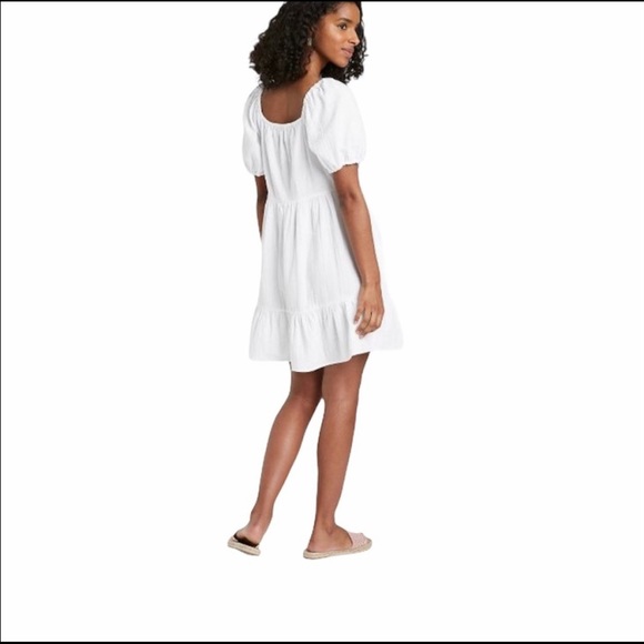 Universal Thread white cotton babydoll dress M & L - Picture 2 of 6